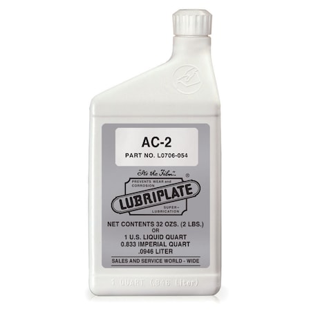 Lubriplate Air Comp. Oil Ac-2, 12/1 Qts, Iso-68 Air Compressor Fluid For Reciprocating/Piston Type, PK12 L0706-054